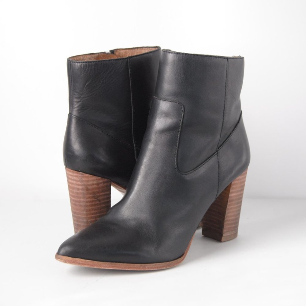 Madewell "The Hynde" Leather Boot in Black